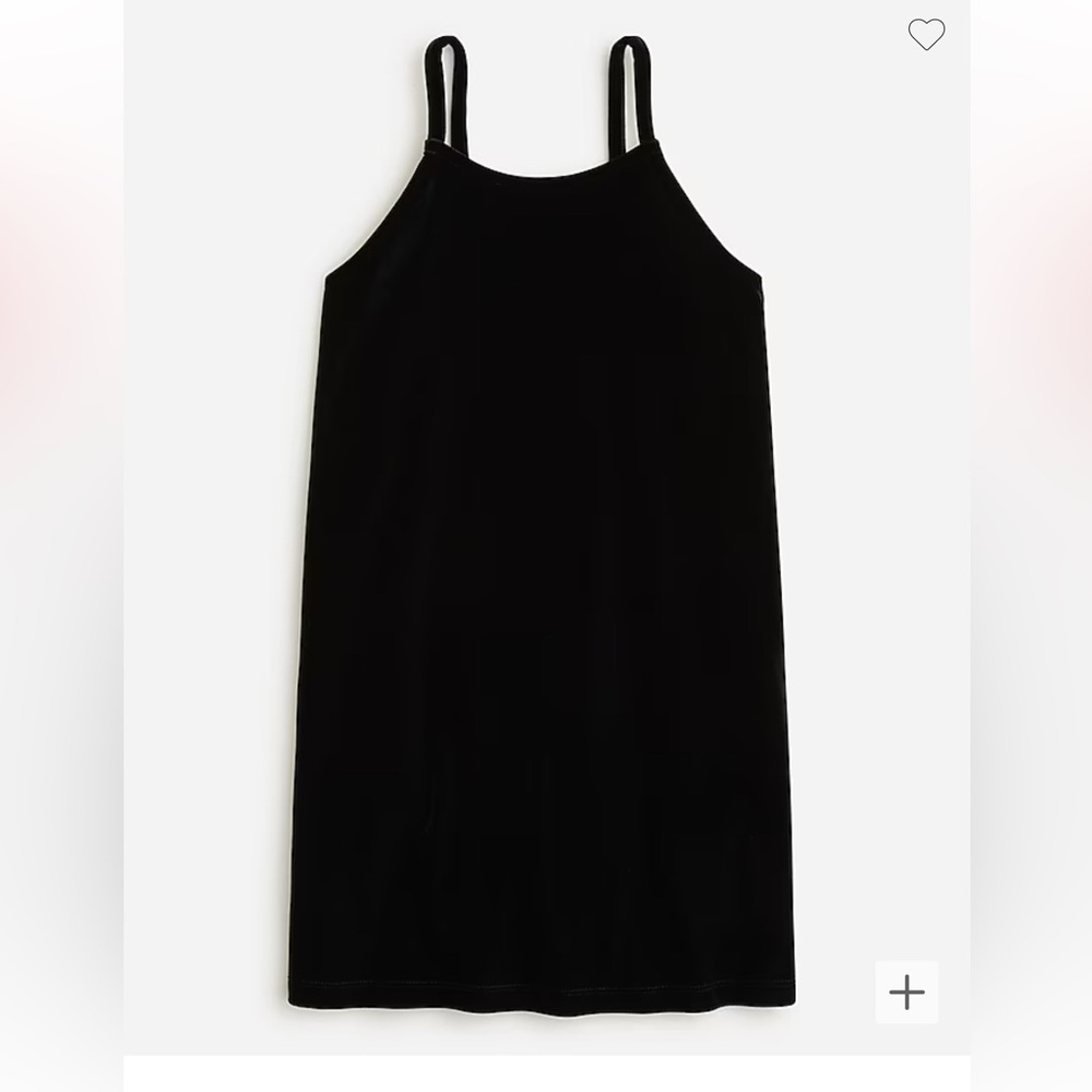 J Crew Girls Velvet Tank Dress, NWT